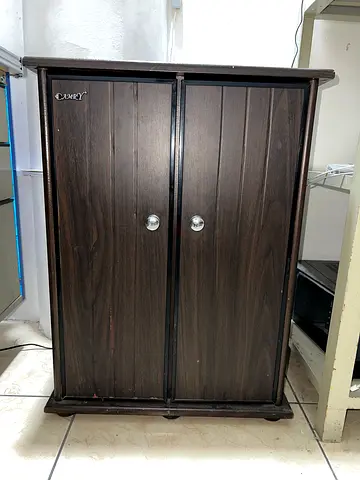 Compact Wooden Storage Cabinet / Cupboard - Dark Brown