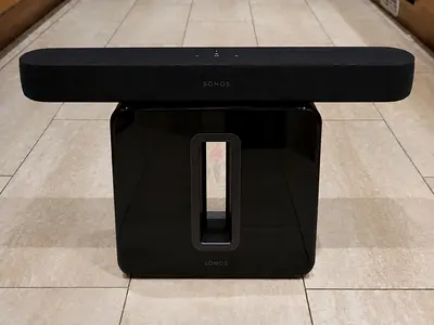 Sonos Beam (Gen 2) smart soundbar with Sonos Sub subwoofer