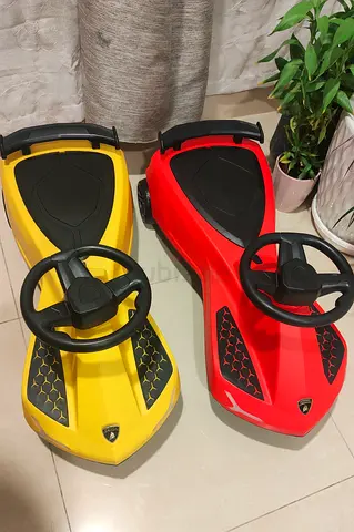 Set of 2 Ride-On Push Cars for Toddlers — Red and Yellow Lamborghini design