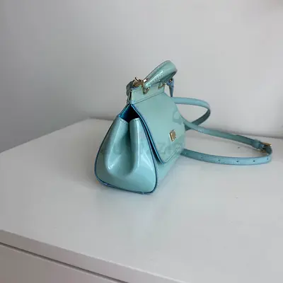Dolce and Gabbana Sicily mini patent bag mint