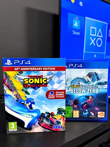 PS4 Games: Sonic Racing 30th Anniversary + Subnautica: Below Zero (Like New)