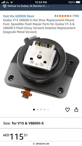 Godox V1S / V860III-S Hot Shoe Replacement Mount (Metal Upgrade)