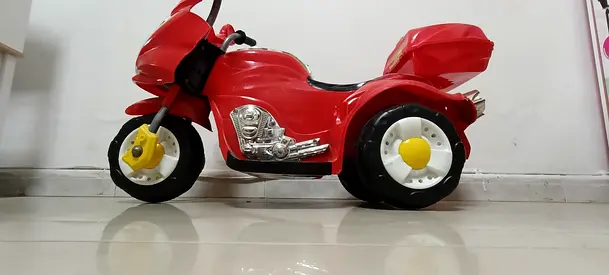 Red Ride-On Toy Motorcycle for Toddlers - Battery Powered