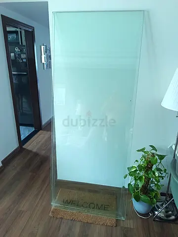 Large tempered glass panel / shower screen - single piece 205x80 cm 0.7mm thick - free 0 cost