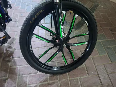 26-inch Mountain Bike Front Wheel with Mag Rims (Lazer) - Good Condition