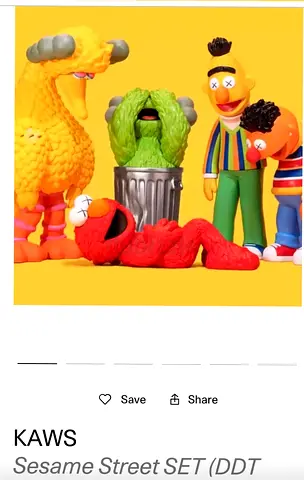 Kaws Sesame Street vinyl figures
