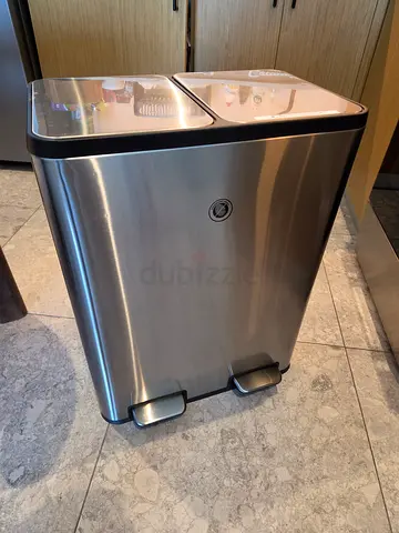 Home Centre Parker 60L Dual Pedal Recycling Bin – Stainless Steel, Great Condition