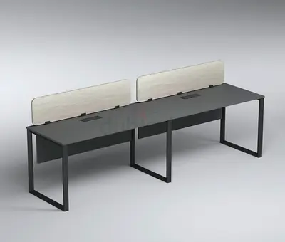 Jeff 2 Seater Workstation Desk with Wire Space | Modern Office Workstation Desk Dubai