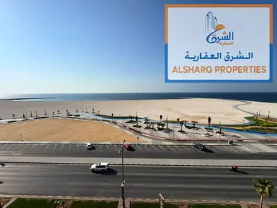 Ajman Corniche, spacious area, two bathrooms, stunning direct sea view, prime location in the first