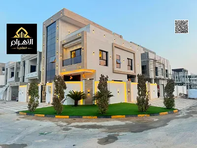 Luxury Corner Villa for Sale in Al Zahia – Ajman | Two Floors plus Roof | 6 Master Bedrooms | Swimming Pool and Fountain | Registration Fees Included