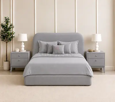 Grey Brand New twin size bed including mattress good quality twin bed