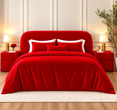Red upholstered queen bed with storage bed- modern design queen size bed