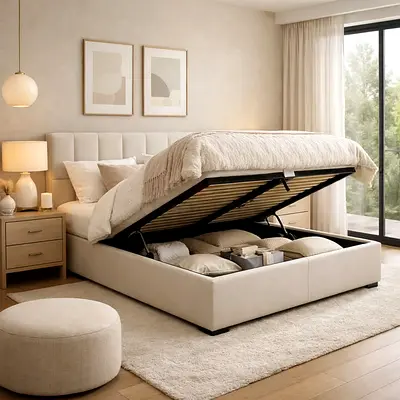 New stylish comfortable 160*200 queen size bed with hydrulic storage