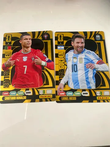 Panini FIFA World Cup 2026 Adrenalyn XL Messi and Ronaldo Golden Baller