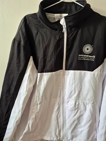 Black & White Lightweight Zip-Up Jacket (Unisex) - Good Condition
