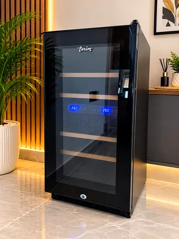 Terim Glass Door Wine Cooler - 4 Shelf, Digital dual Temp Control