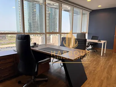 Furnished Office For Rent With Glass Partitions