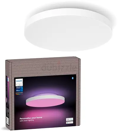 Philips Hue Datura Smart Ceiling Panel (Small Round 2.49in x 15.12in) White & Color Light