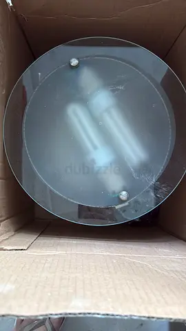 Round frosted glass ceiling light fixture