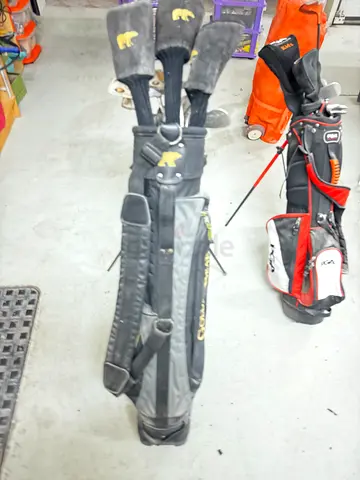 Used sets of golf clubs with stand bag and drivers. Both Adult and Junior sets