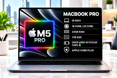 MacBook Pro 16" M5 Pro 24GB RAM, 1TB SSD, AppleCare+ (Like New)