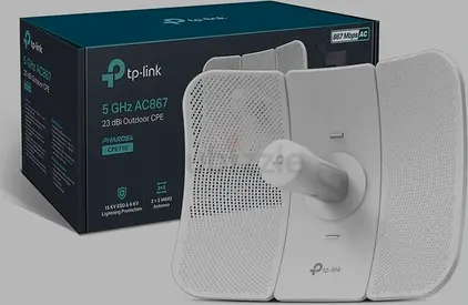 TP-Link CPE710, 5GHz 867Mbps 23dBi Outdoor CPE Antenna, Long-Distance Transmission, IP65 Weatherproo