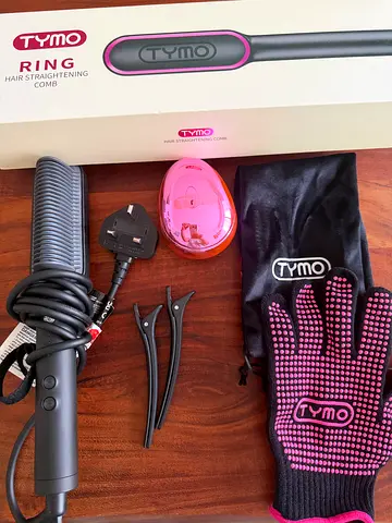 TYMO Ring Hair Straightener Brush – Complete Set in Original Box