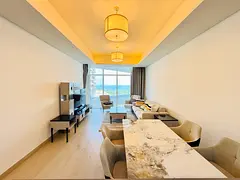 Direct Sea View | Luxury Fully Furnished 1-BHK for Rent 125k 4 Cheques | Stunning Burj Al Arab View