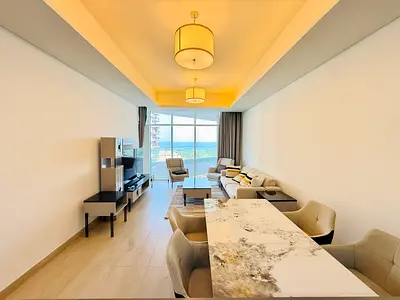 Direct Sea View | Luxury Fully Furnished 1-BHK for Rent 125k 4 Cheques | Stunning Burj Al Arab View
