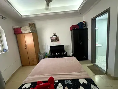 Spacious master bedroom with attached private washroom available in Al Hamriya, Bur Dubai.