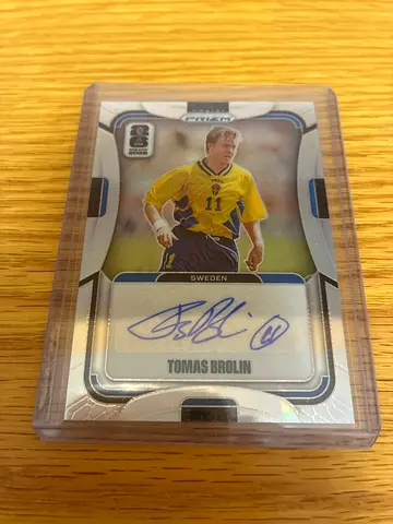 Panini prizm signed Tomas Brolin card