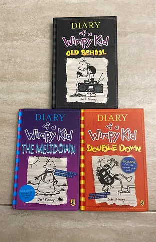 Diary of a Wimpy Kid (Old School, The Meltdown, Double Down) - Set of 3