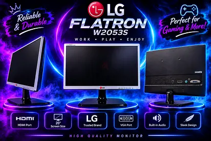 LG FLATRON W2053S Monitor – Great for Gaming & Work 🎮🖥️