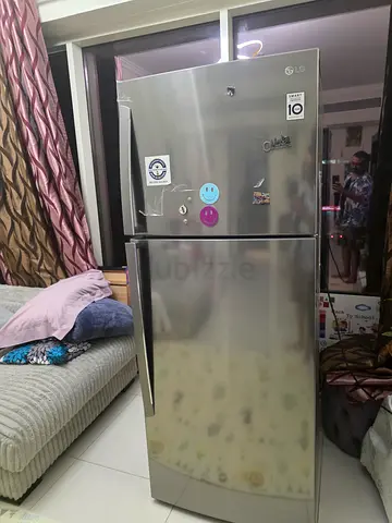 LG Top Freezer Refrigerator 2-Door, Silver - Good Condition