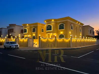 Corner villa in Al Muwaihat 2, Ajman, 5,200 sq. ft. Price includes electricity, water, and air conditioning. Freehold ownership available to all natio