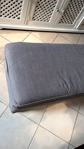 Gray Padded Seat Cushion Bench in Excellent Condition