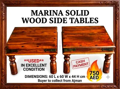 Marina solid wood side tables