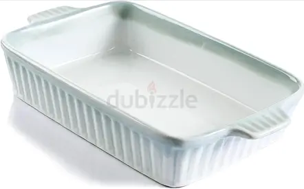 Light Blue Stoneware Rectangular Baking Dish New