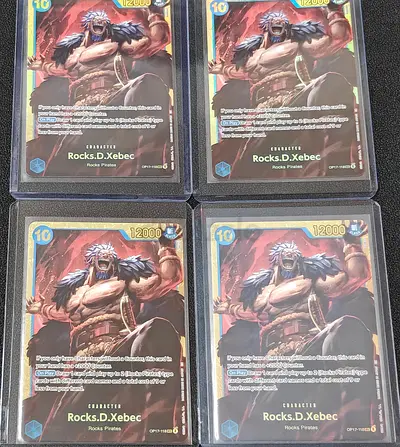 Set of 4 Rocks.D.Xebec Trading Game Cards (Sleeved)
