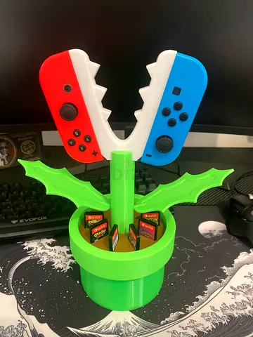 Nintendo switch Mario themed controller holder with 10 slots for your favorite games 3-D printed