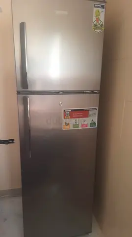 Geepas 2-Door Top Freezer Refrigerator - Silver, Good Condition