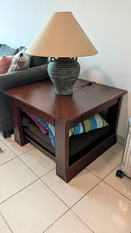 Solid Wood Square Side Table / End Table