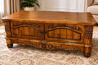 Classic Wooden Coffee Table with Storage – Good Condition