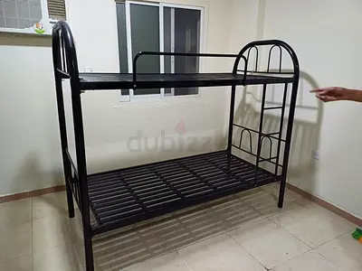 Metal Bunk Bed Frame - Black, Twin/Single, Sturdy