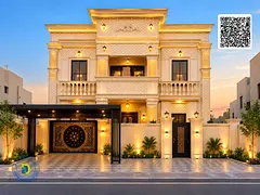 6-bedroom villa with a roof terrace for sale in Al Helio 2, Ajman; the price includes water, electri