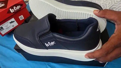 Lee Cooper Slip-On Shoes – Navy Blue | Brand New