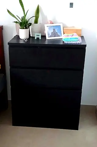 IKEA MALM 4-drawer chest, black-brown, 80x100