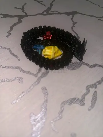 3d printed articulated dragon comes with cheese keycaps