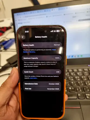 iPhone 17pro Max in good condition — 100% battery health