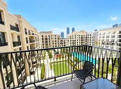 Fully Furnished || Luxury 1BR || Pool View || Balcony || Parking Free || All Amenities